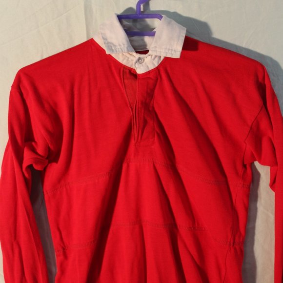 Red and White Polo Shirt (No Labels) - Picture 1 of 2